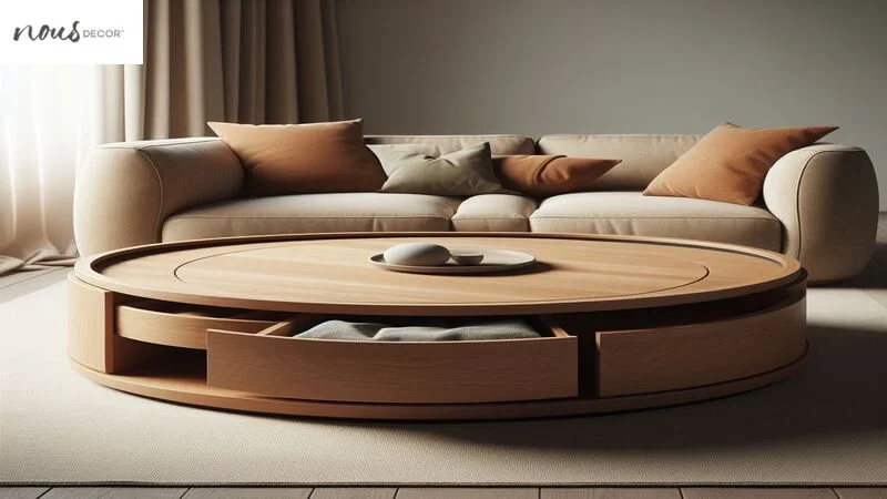 Round Coffee Table with Storage Canada: Stylish & Functional Lounge 