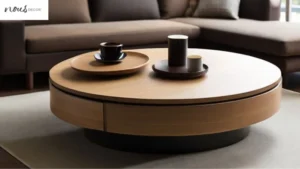 Round Lift Top Coffee Tables, Space-saving Option for Living Room