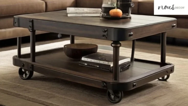 Rectangular Coffee Table with casters