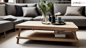 Rectangular Coffee Table Wood For Minimalist & Scandinavian Lounge