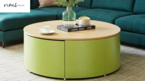 Round Side Table With Storage For Space-Saving Lounge