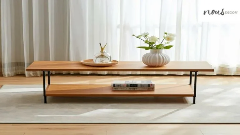 Modern rectangular coffee table in lounge