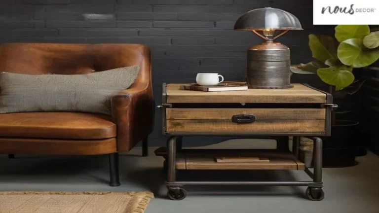 Side Table with industrial lounge theme